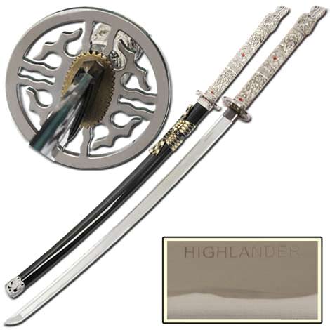 Highlander Duncan MacLeod Handmade Full Tang Dragon Katana - TOPHATTER'S ARMORY DEALS