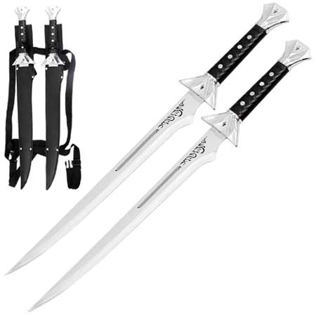 2-PC Drizzt Do'Urden Icingdeath-Twinkle Sword Set - TOPHATTER'S ARMORY DEALS