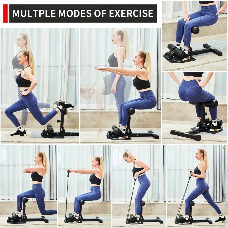 1pc Squat Training Machine - Sit-up Auxiliary Device - Black