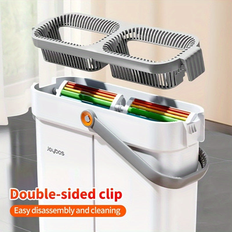 Flat Mop and Bucket Set with 3 Microfiber Pads