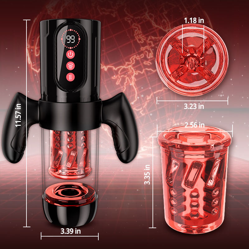 【Pre-sale until 7/17】Terminator - Telescopic Rotating Male Masturbator - 9 Modes Sucking Thrusting with Handle