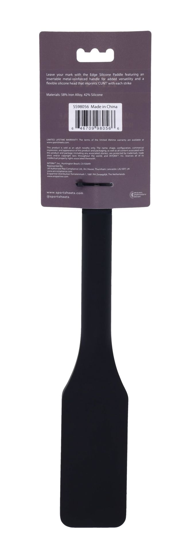 Edge CUNT Silicone Paddle w/ Insertable Handle