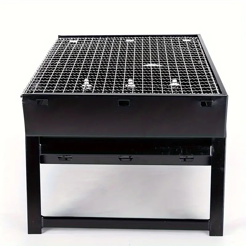 Portable Folding Charcoal BBQ Grill - Stainless Steel Outdoor Camping Stove