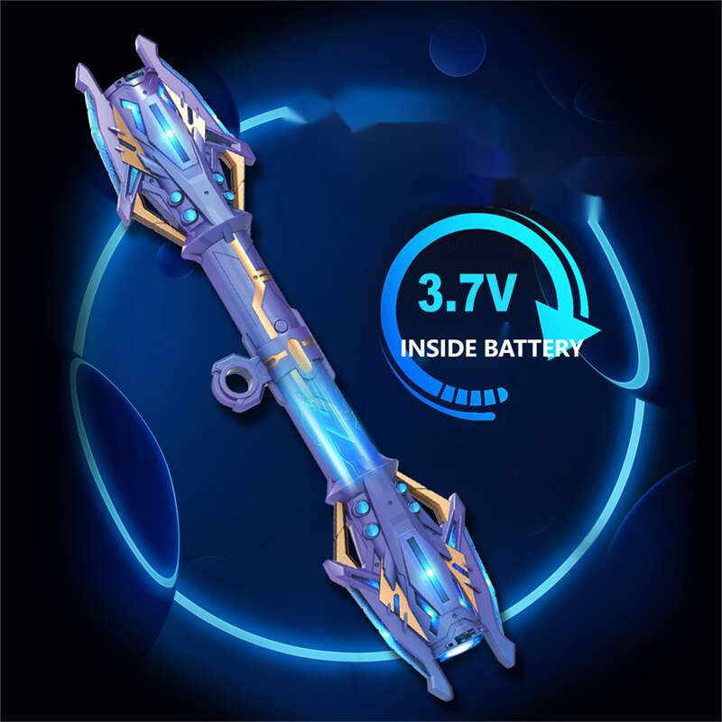 GS257-Double-head Rotatable Flash Lightsaber Telescopic Sword