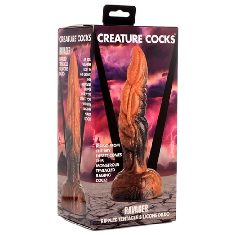 Creature Cocks Ravager Rippled Tentacle Silicone Dildo
