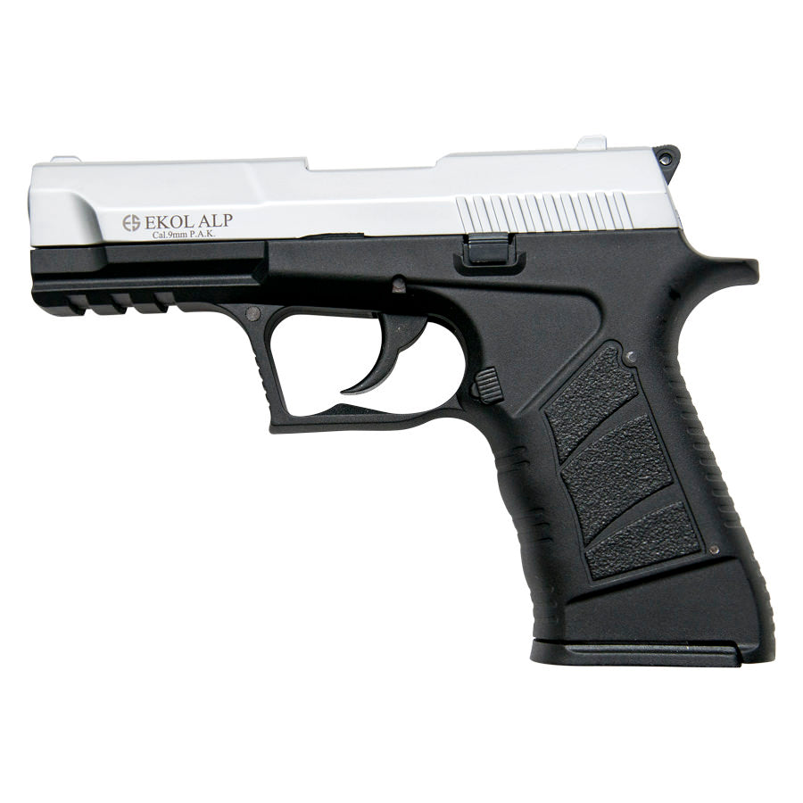EKOL ALP Nickel Finish 9mm Sub-Compact V92F Blank Firing Gun - TOPHATTER'S ARMORY DEALS