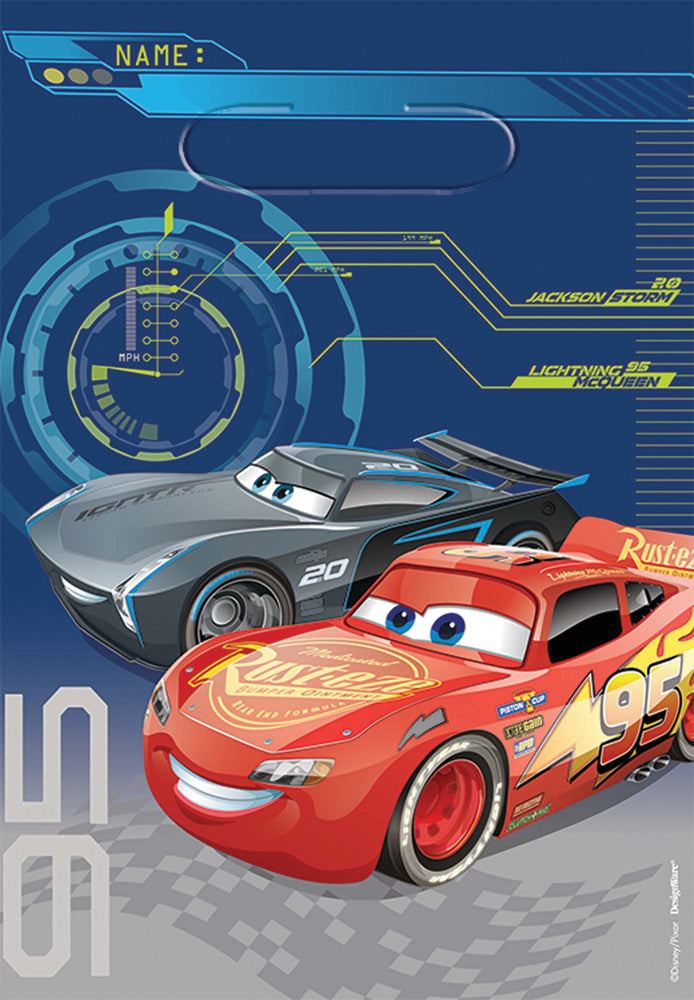 Disney Cars 3 Loot Bags - Pack of 8