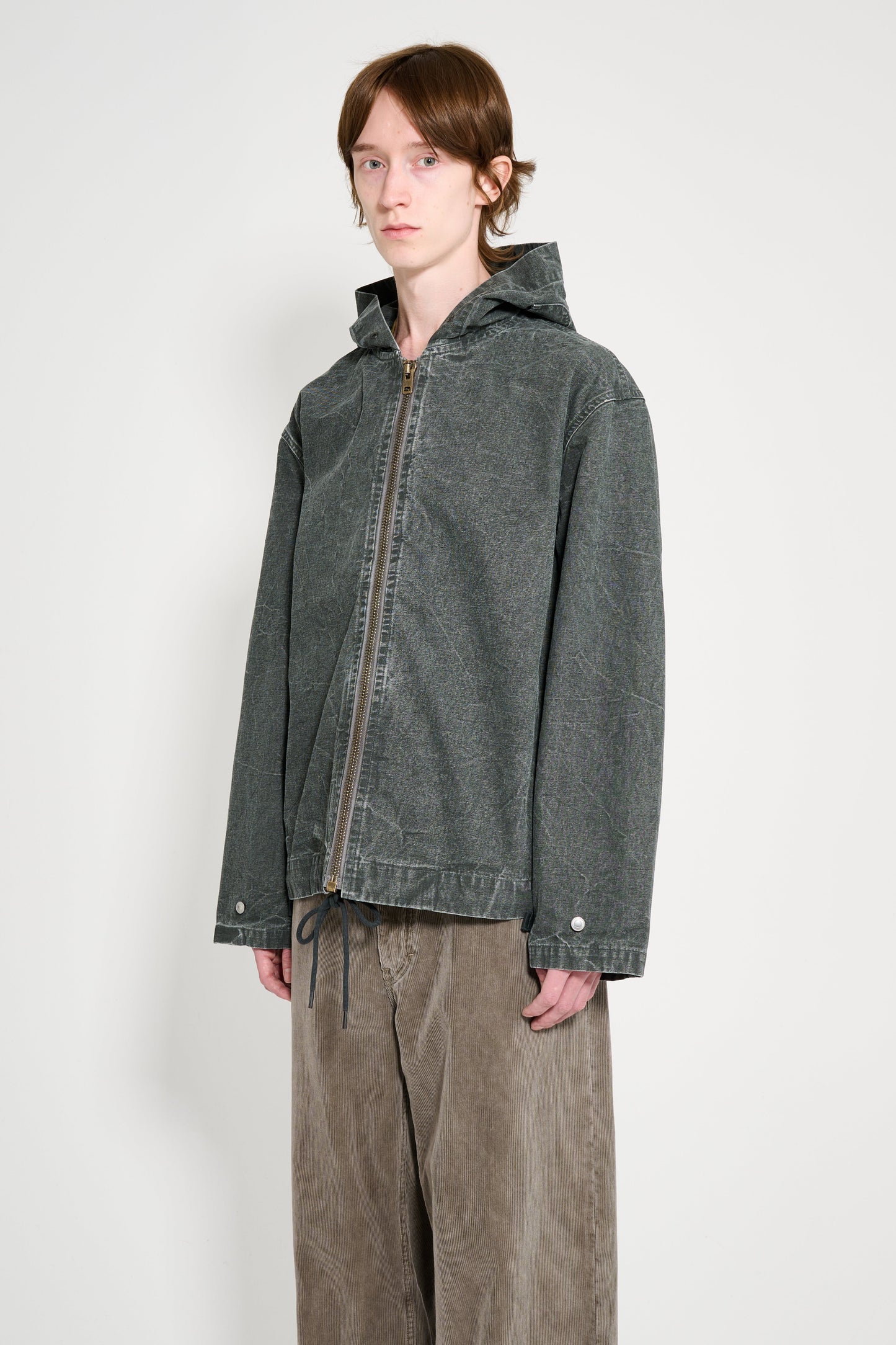 A.PRESSE Vintage US Navy Zip Hood Olive