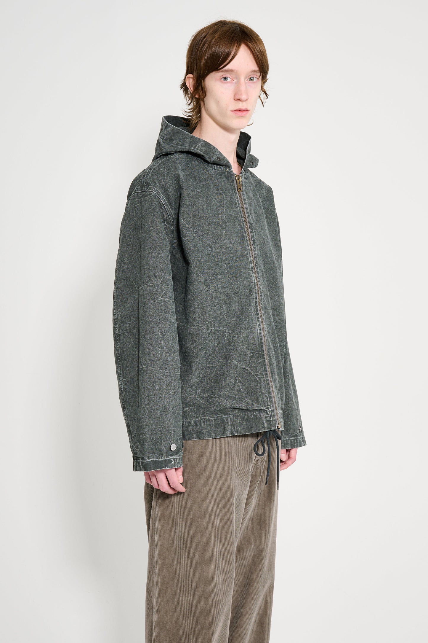 A.PRESSE Vintage US Navy Zip Hood Olive