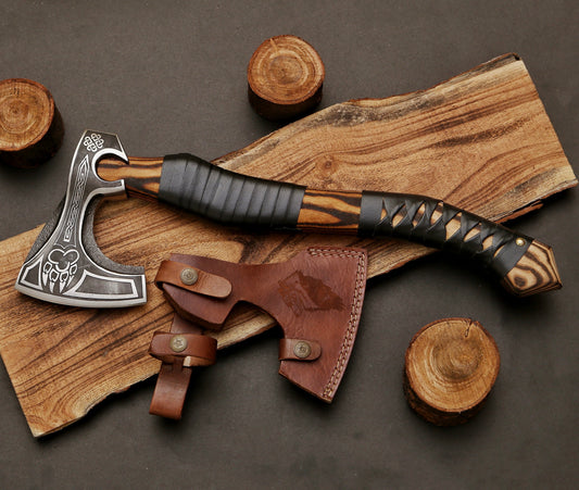 Norse Bear Functional Medieval Viking Bearded Axe Hatchet