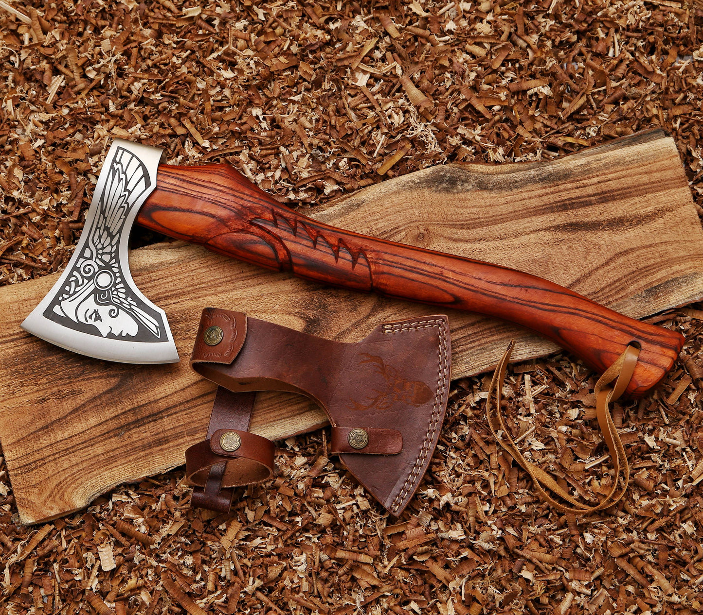Viking Bearded Axe Hand Forged Carbon Steel Hatchet