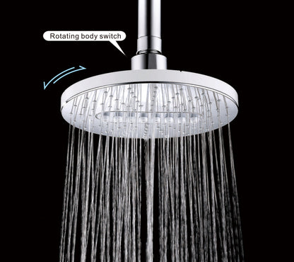 Bright Showers 6.3" 2-Spray Rainfall Shower Head with Adjustable Angles