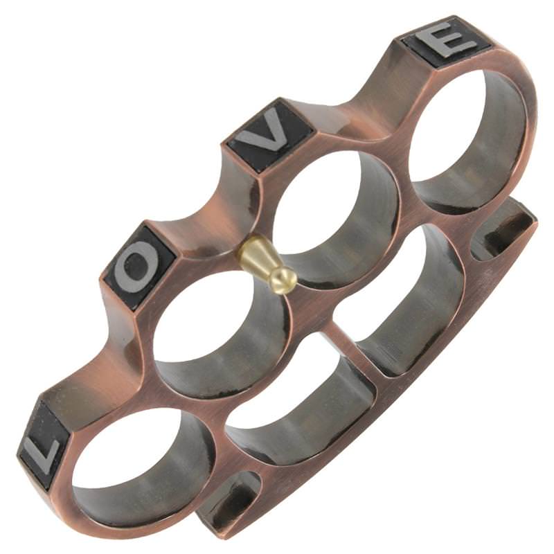A Lover Not A Fighter Knuckle Buckle Copper