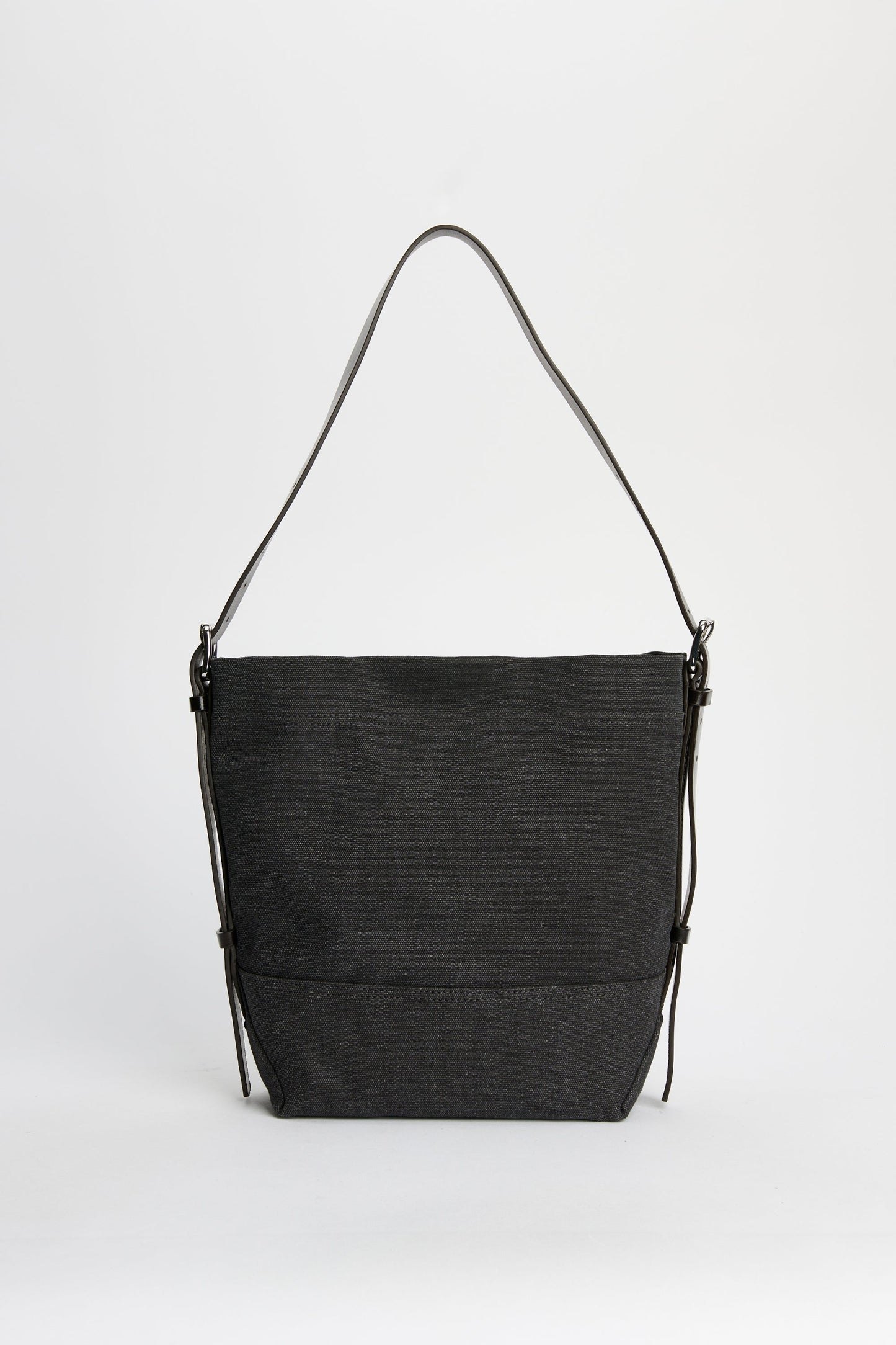 Lemaire Small Belted Tote Ash Black