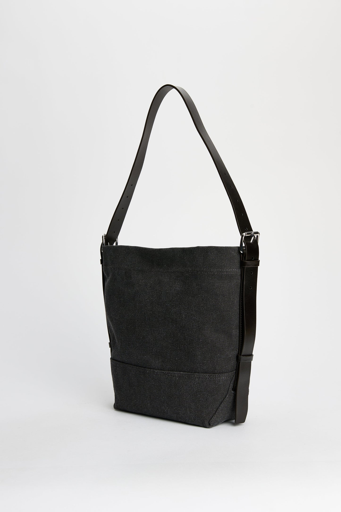 Lemaire Small Belted Tote Ash Black