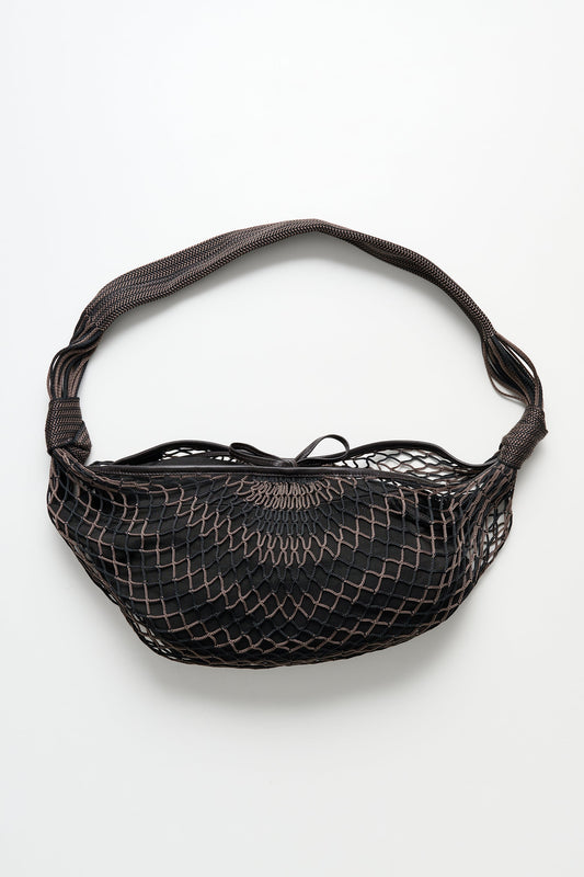 Lemaire Croissant Filt Bag Chevron Marron Glacé