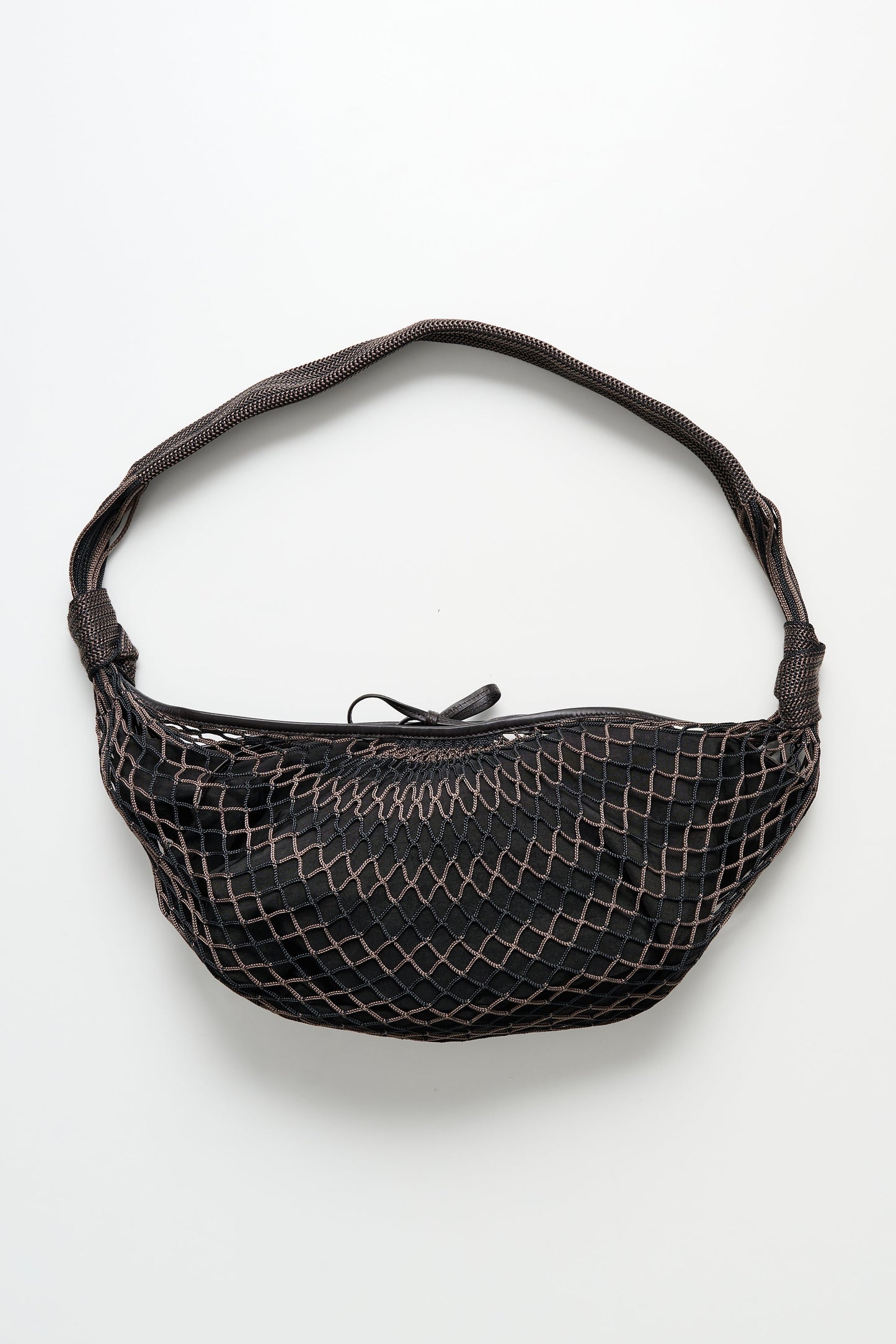 Lemaire Croissant Filt Bag Chevron Marron Glacé