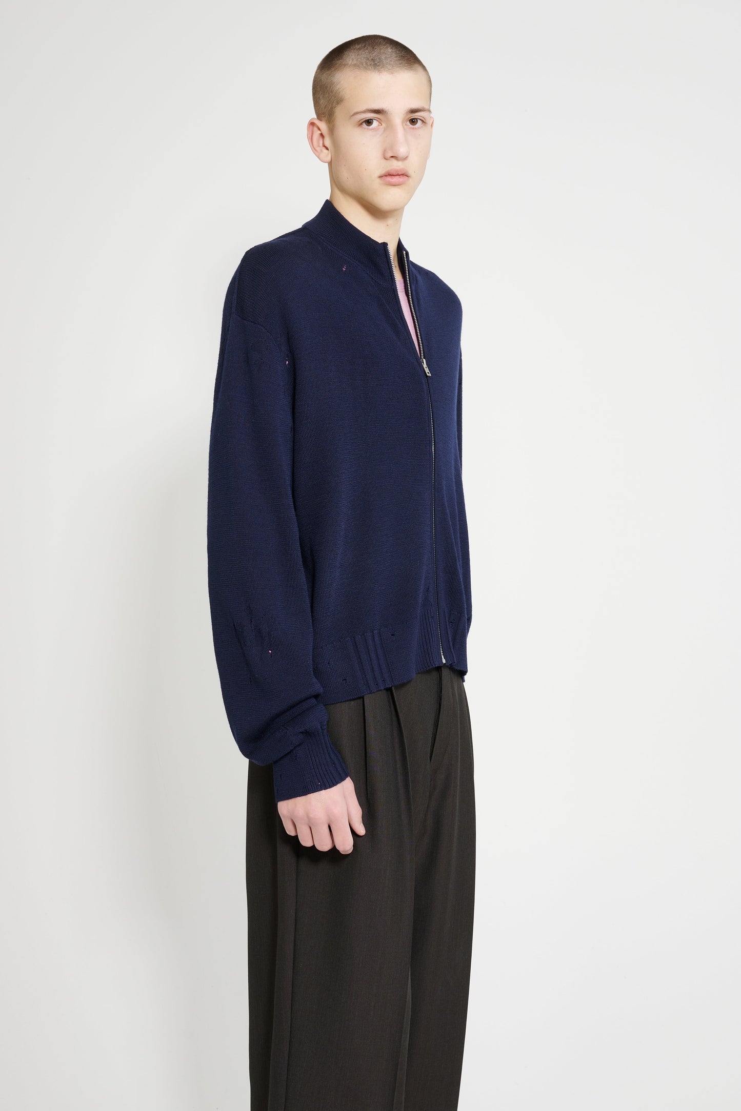 Acne Studios Zip Cardigan Navy