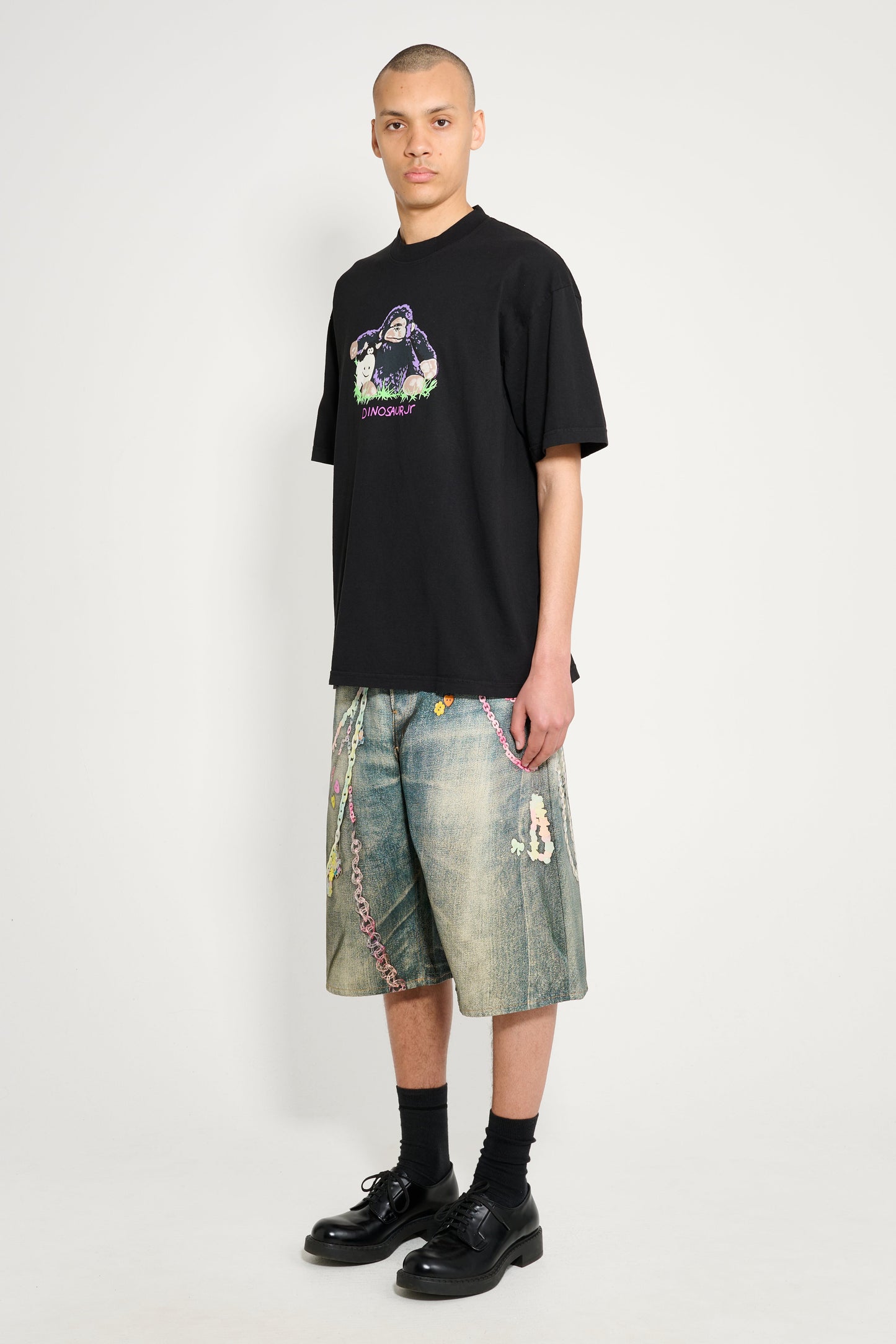 Acne Studios Kawaii Keychains Denim Shorts Mid Blue