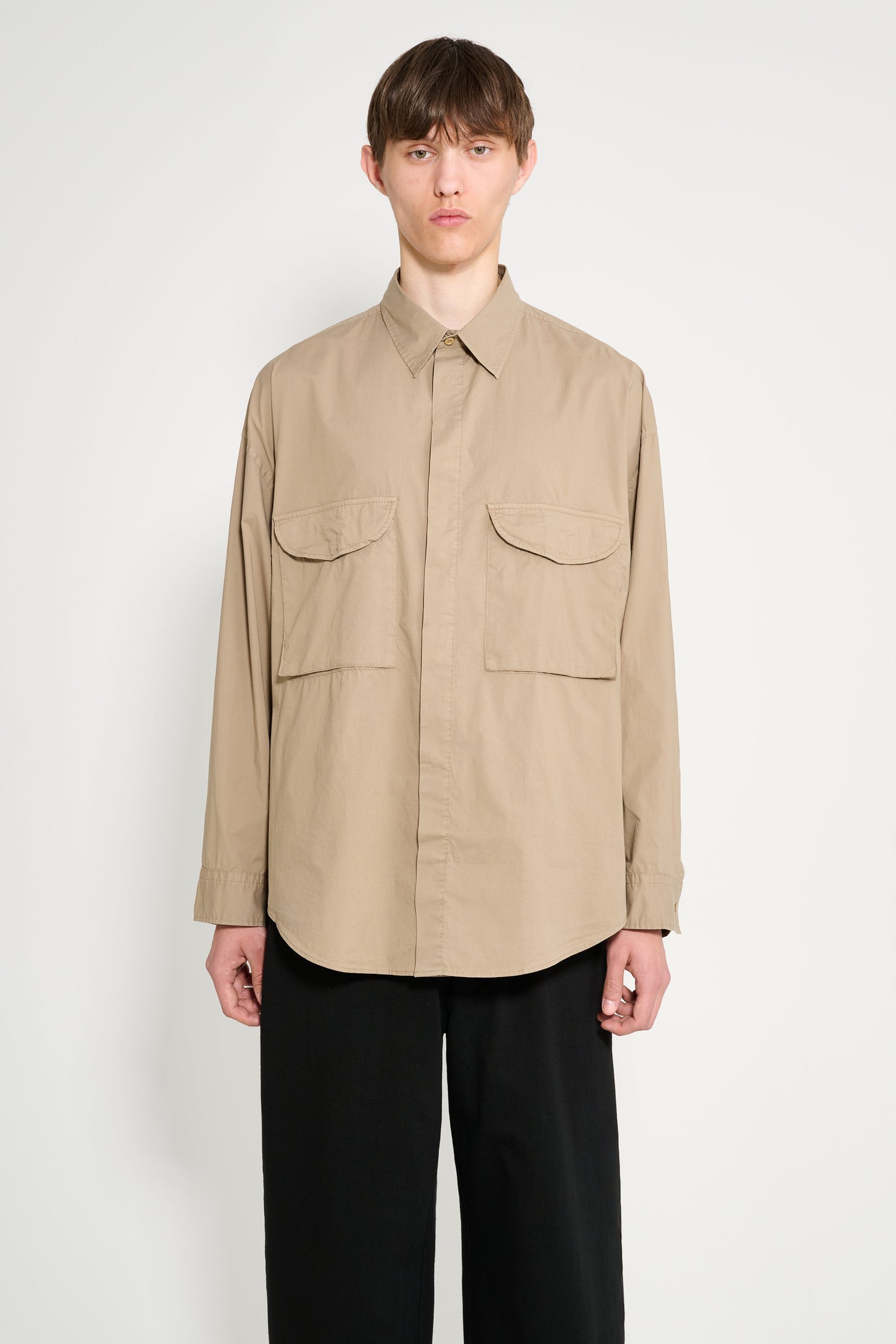 Acne Studios Garment Dyed Shirt Taupe Brown