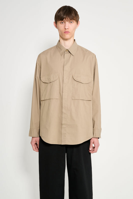 Acne Studios Garment Dyed Shirt Taupe Brown