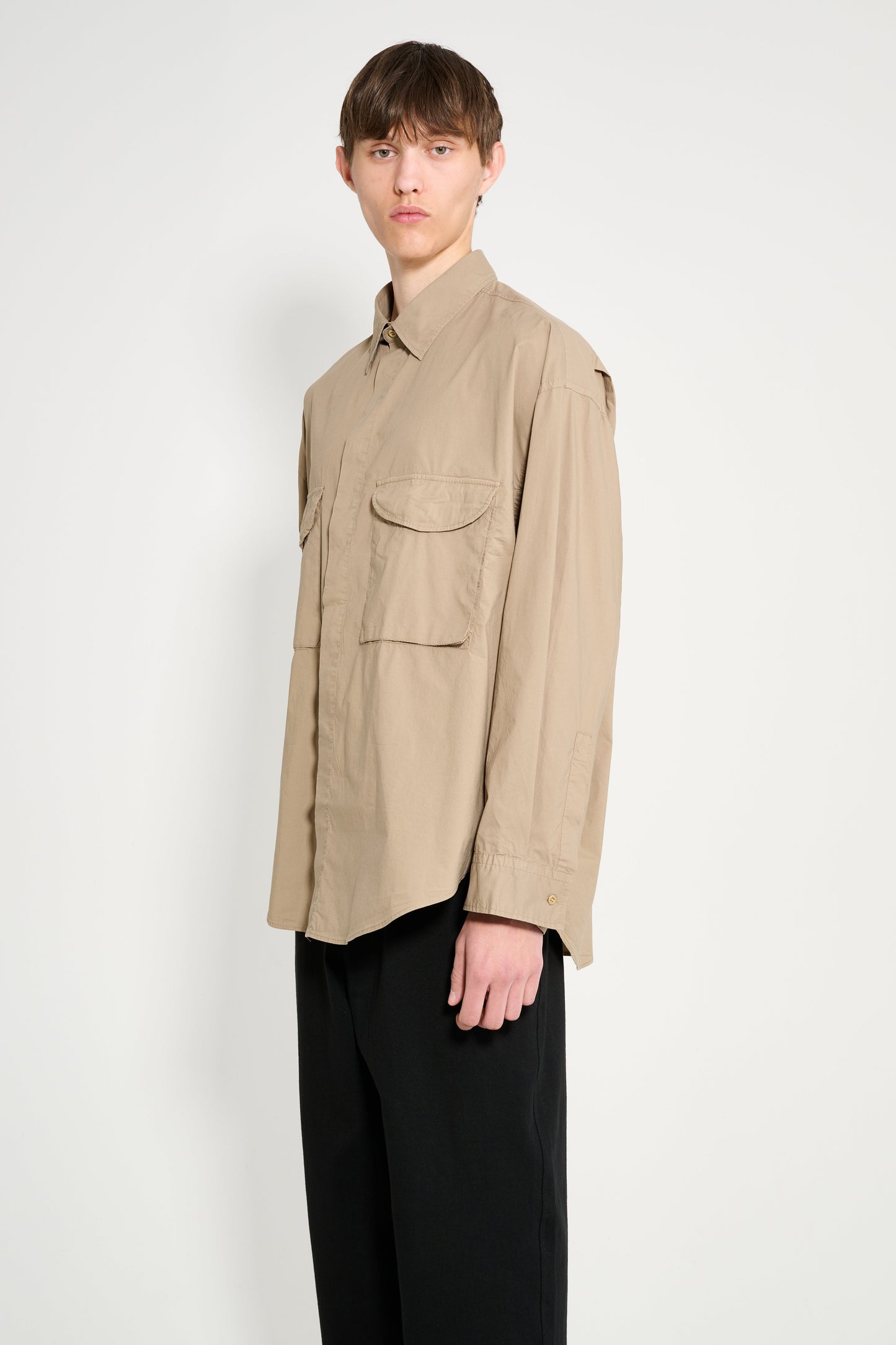Acne Studios Garment Dyed Shirt Taupe Brown