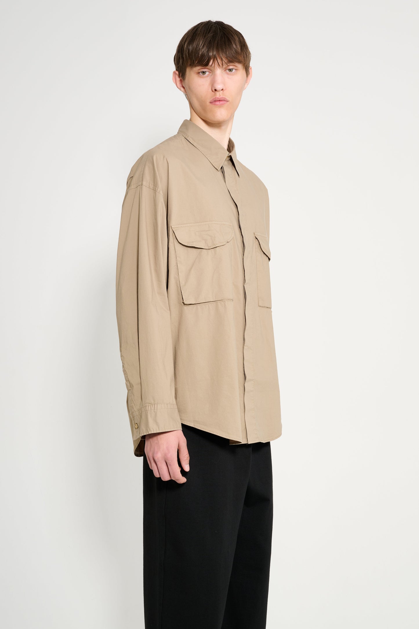 Acne Studios Garment Dyed Shirt Taupe Brown