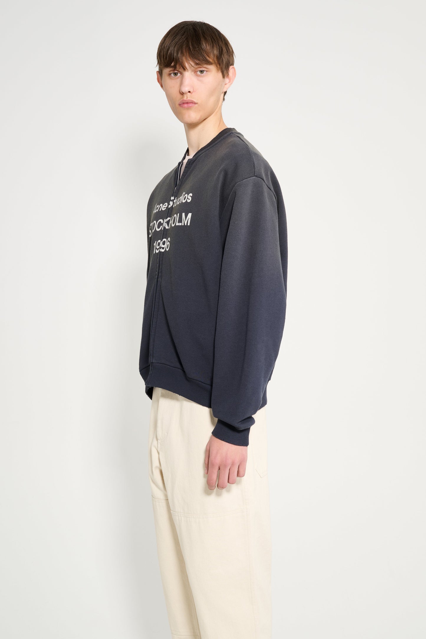 Acne Studios Zip Up 1996 Sweatshirt Black