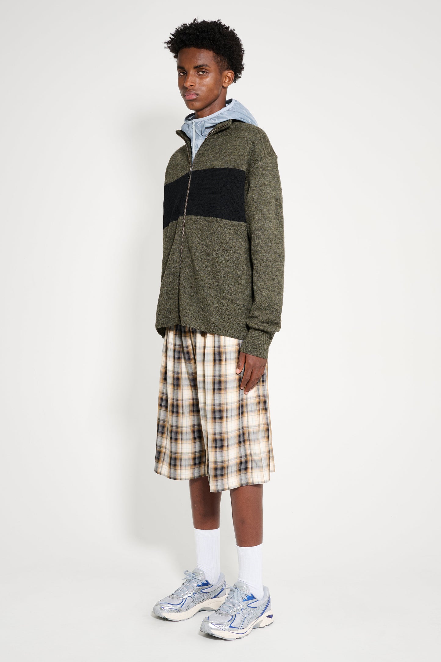 Acne Studios Check Shorts Beige / Black