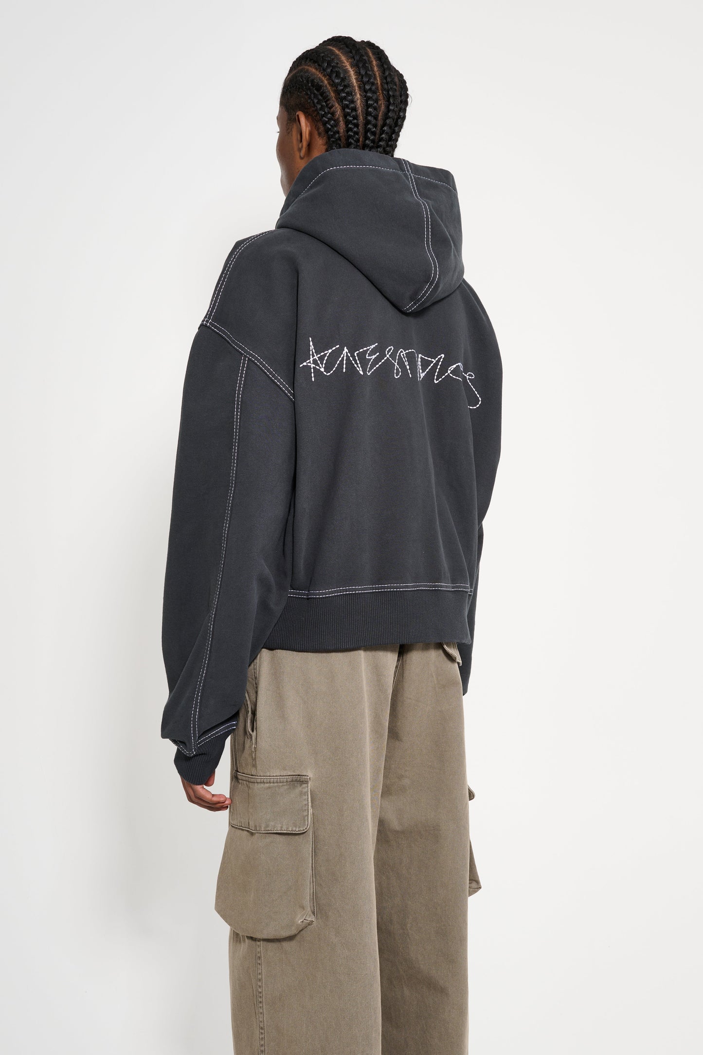 Acne Studios Hooded Sweatshirt Faded Black