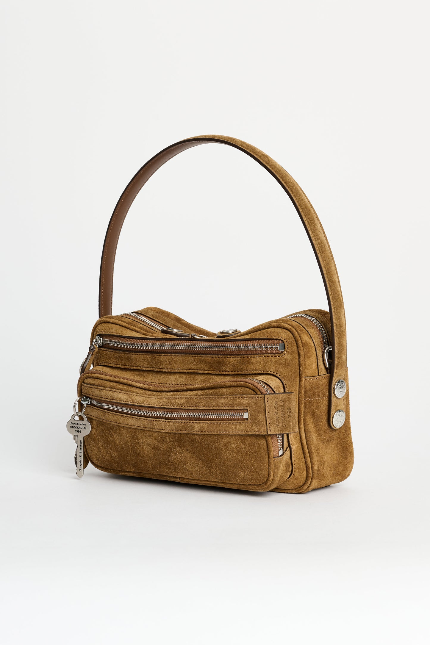 Acne Studios Camero Party Bag Suede Cognac Brown