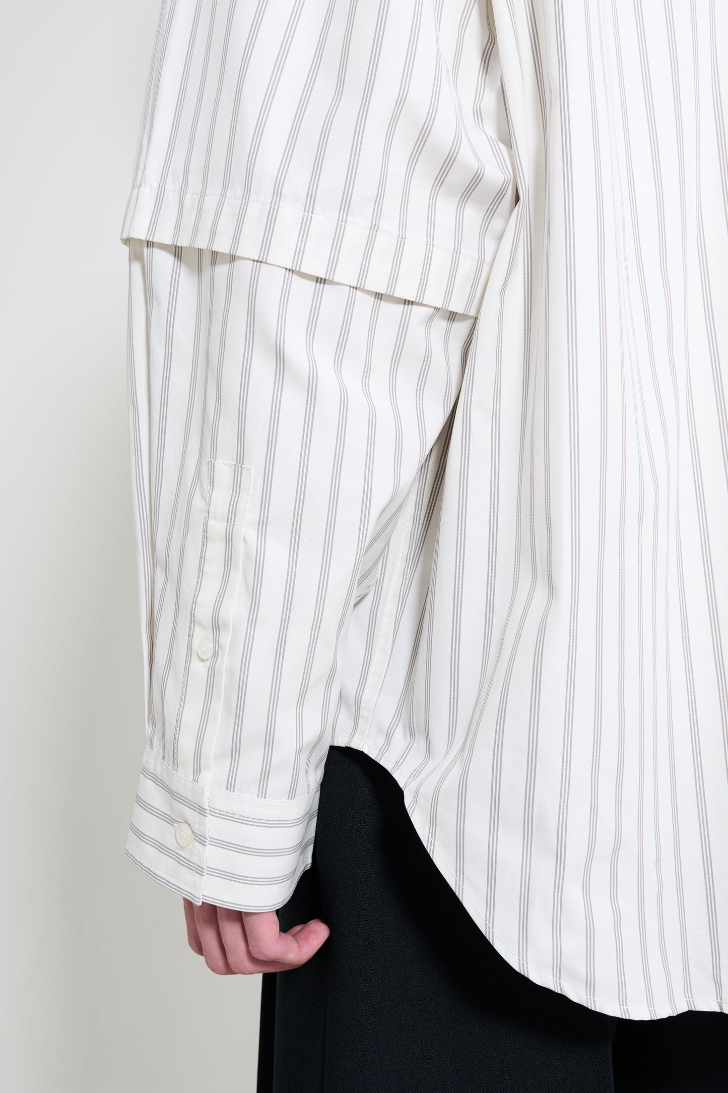 Acne Studios Double Sleeve Shirt Off White / Grey