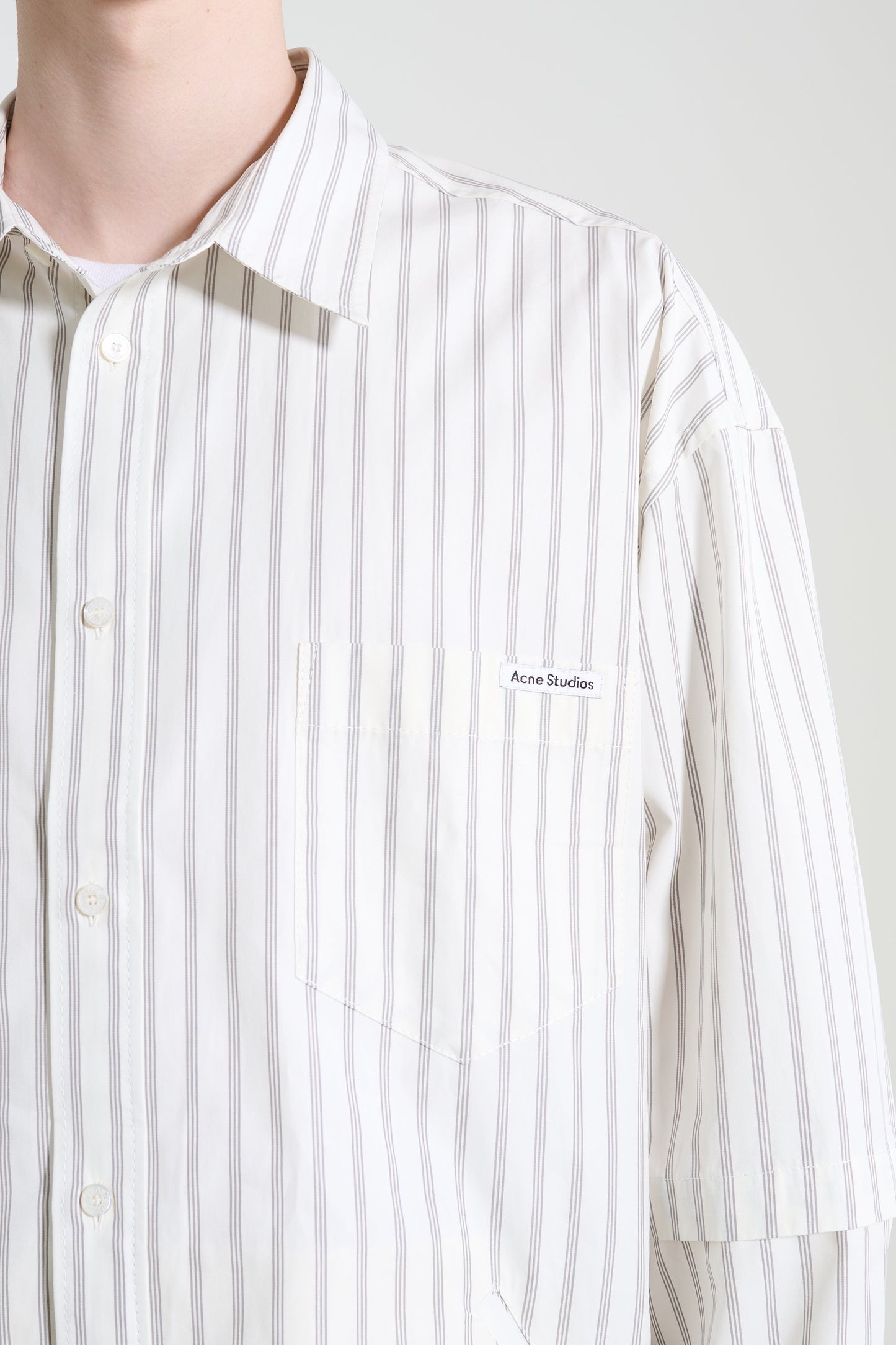 Acne Studios Double Sleeve Shirt Off White / Grey