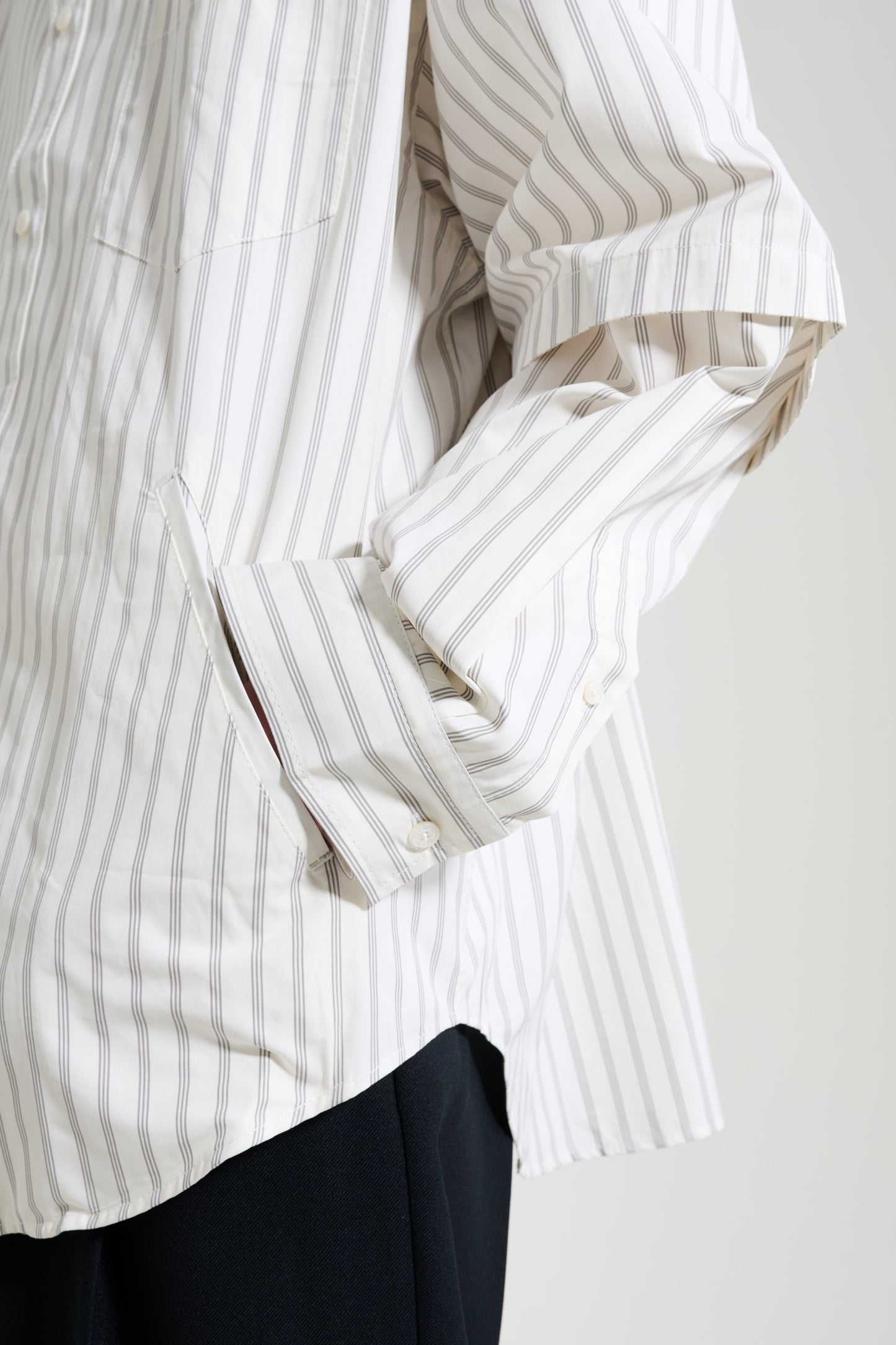 Acne Studios Double Sleeve Shirt Off White / Grey
