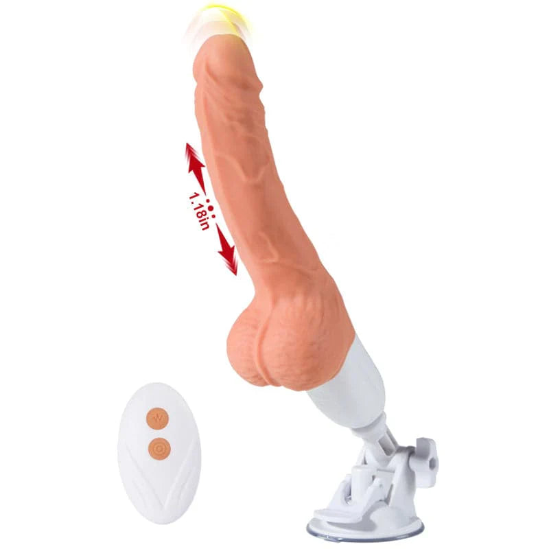 Suction Cup Realistic Thrusting Vibrating Dildo - Vibrator product image for intimate wellness and personal care