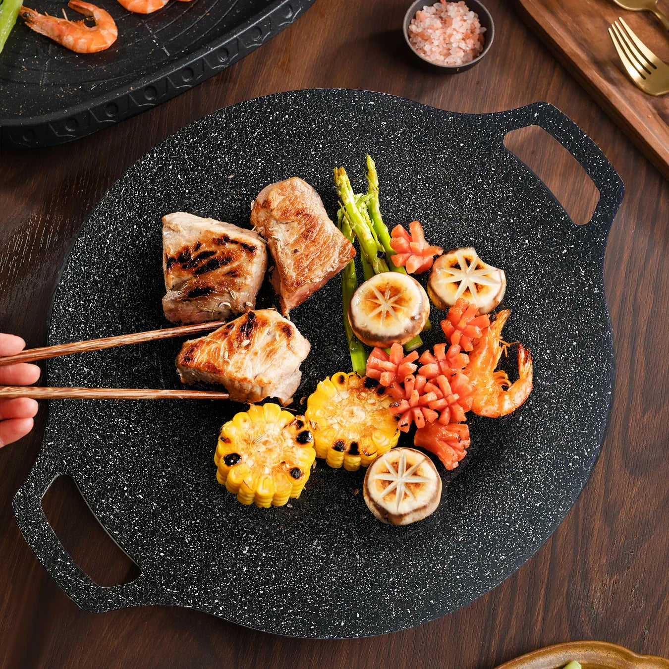 barbecue plate non-stick outdoor frying plate