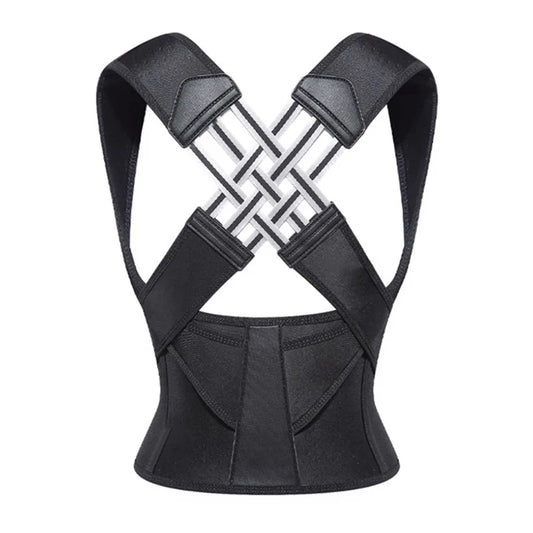 Back Brace Posture Corrector for Men - Adjustable Full Back Support