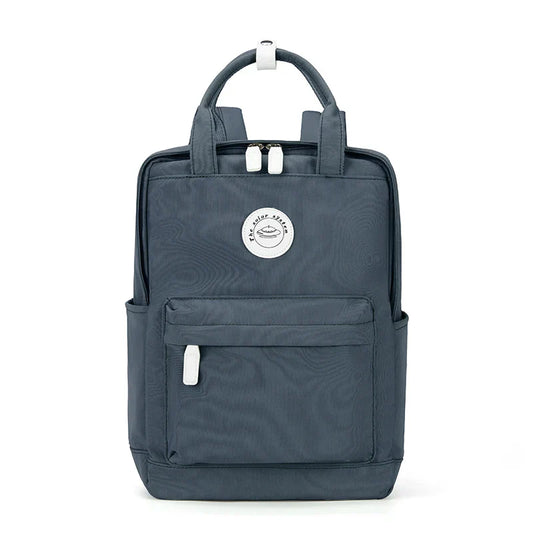 School Nylon Backpack for Teens and Women (Blue)