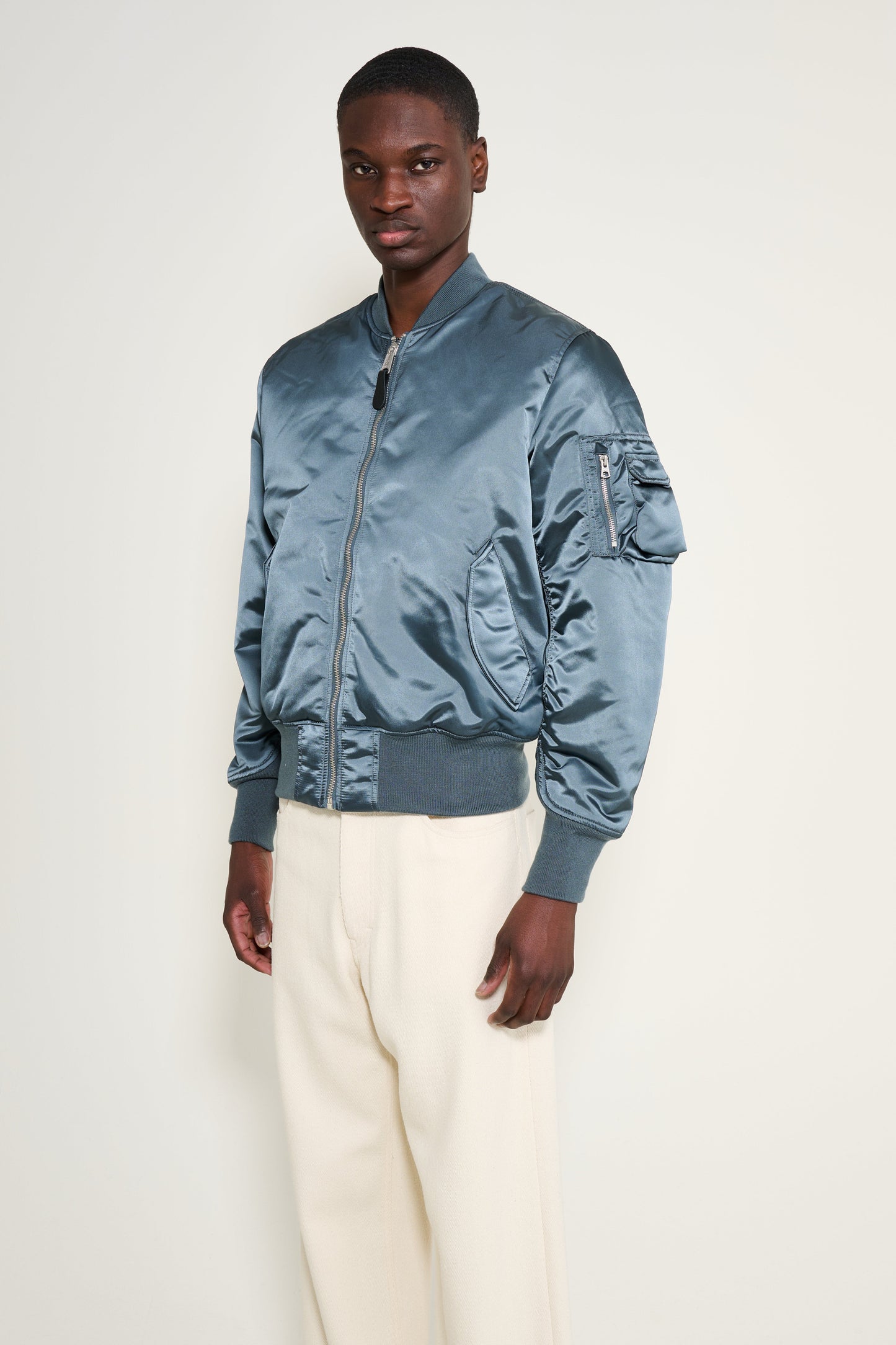 Alpha Industries MA-1 Base Flight Jacket Denim Blue