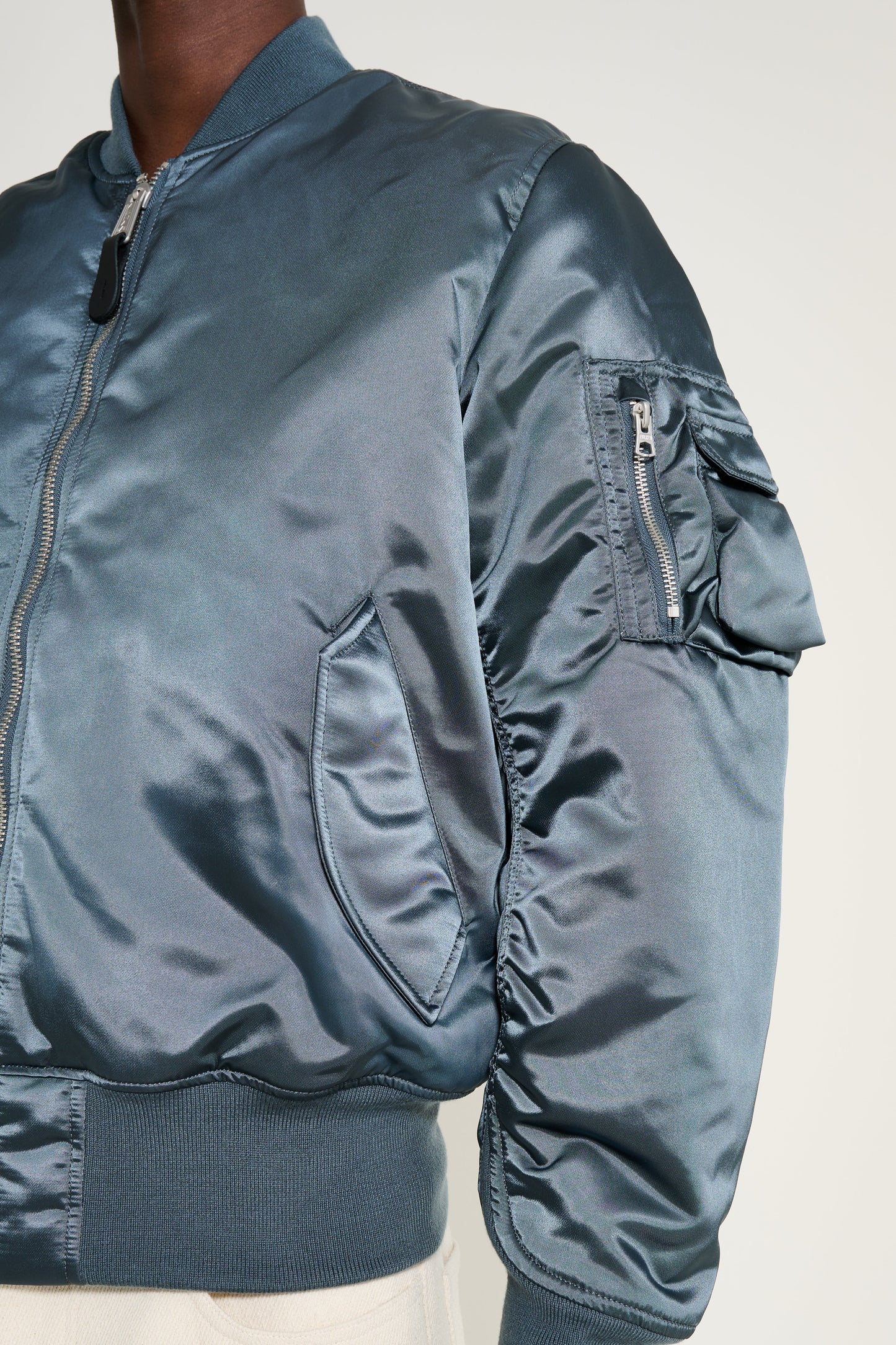 Alpha Industries MA-1 Base Flight Jacket Denim Blue