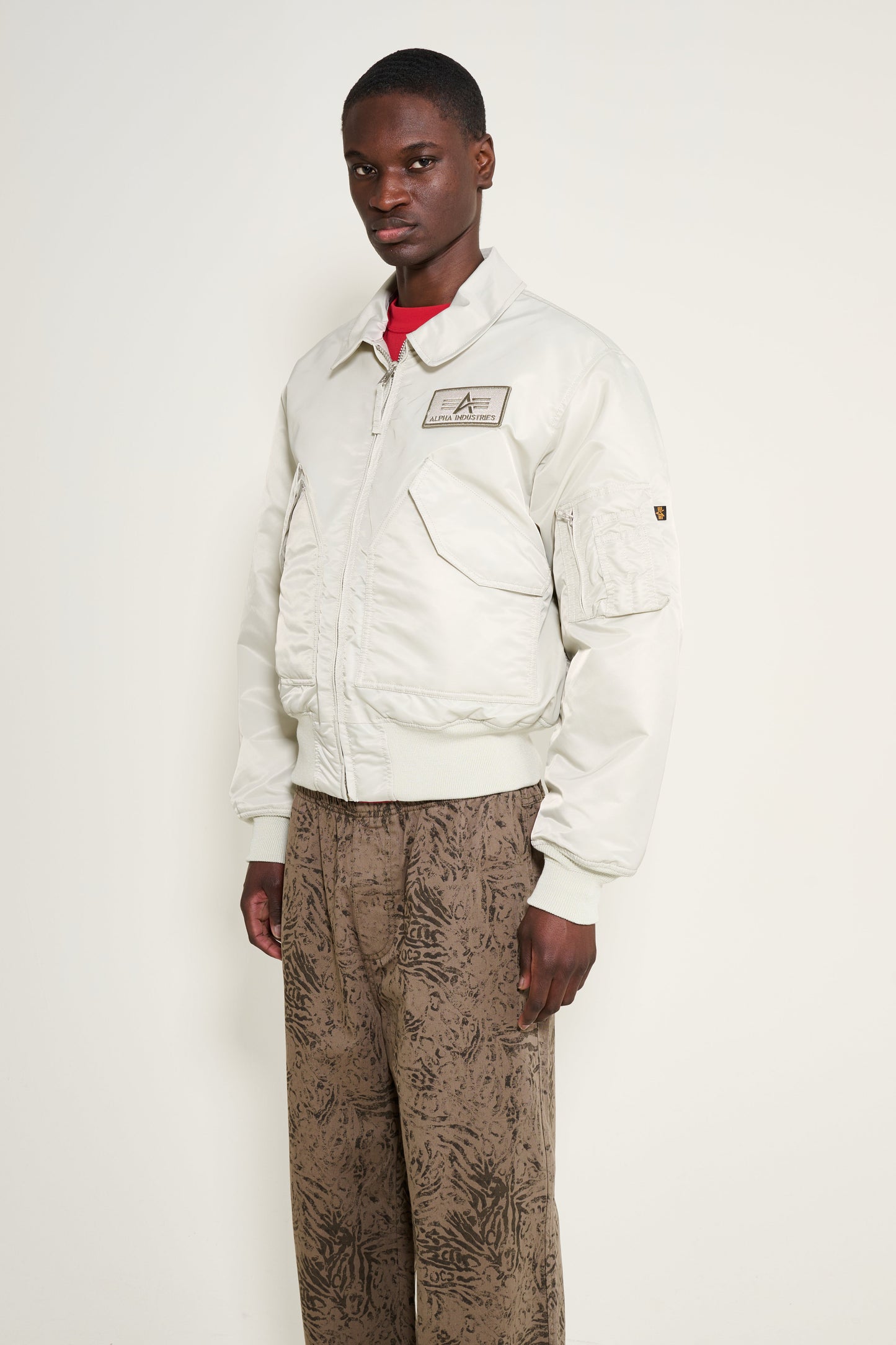 Alpha Industries CWU-45 Heritage Bomber Jacket Stone