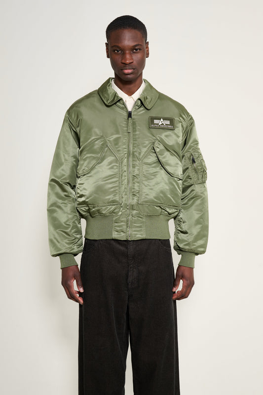 Alpha Industries CWU-45 Heritage Bomber Jacket Sage Green