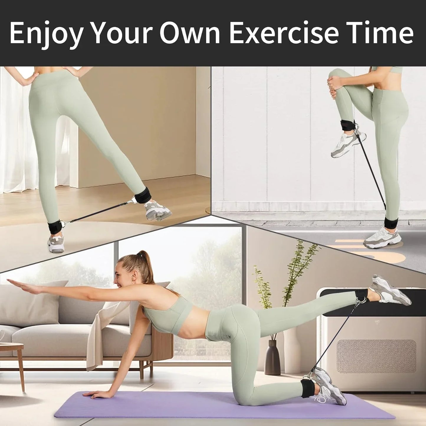 Ankle Resistance Bands Set for Leg and Butt Training