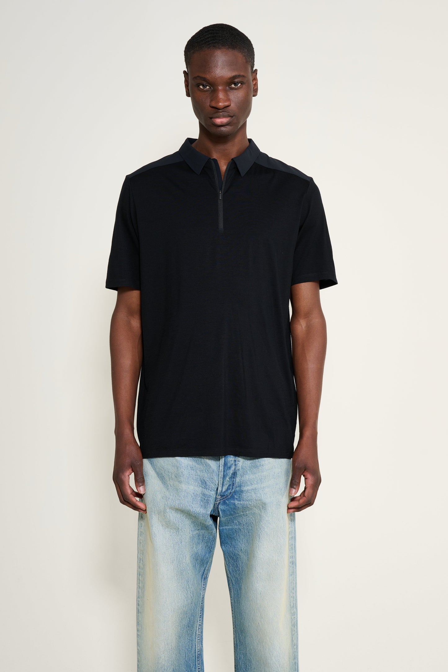 Arc'teryx Veilance Frame Short Sleeve Polo Shirt Black