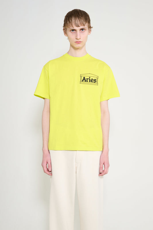Aries Temple Short Sleeve Tee Sulphur