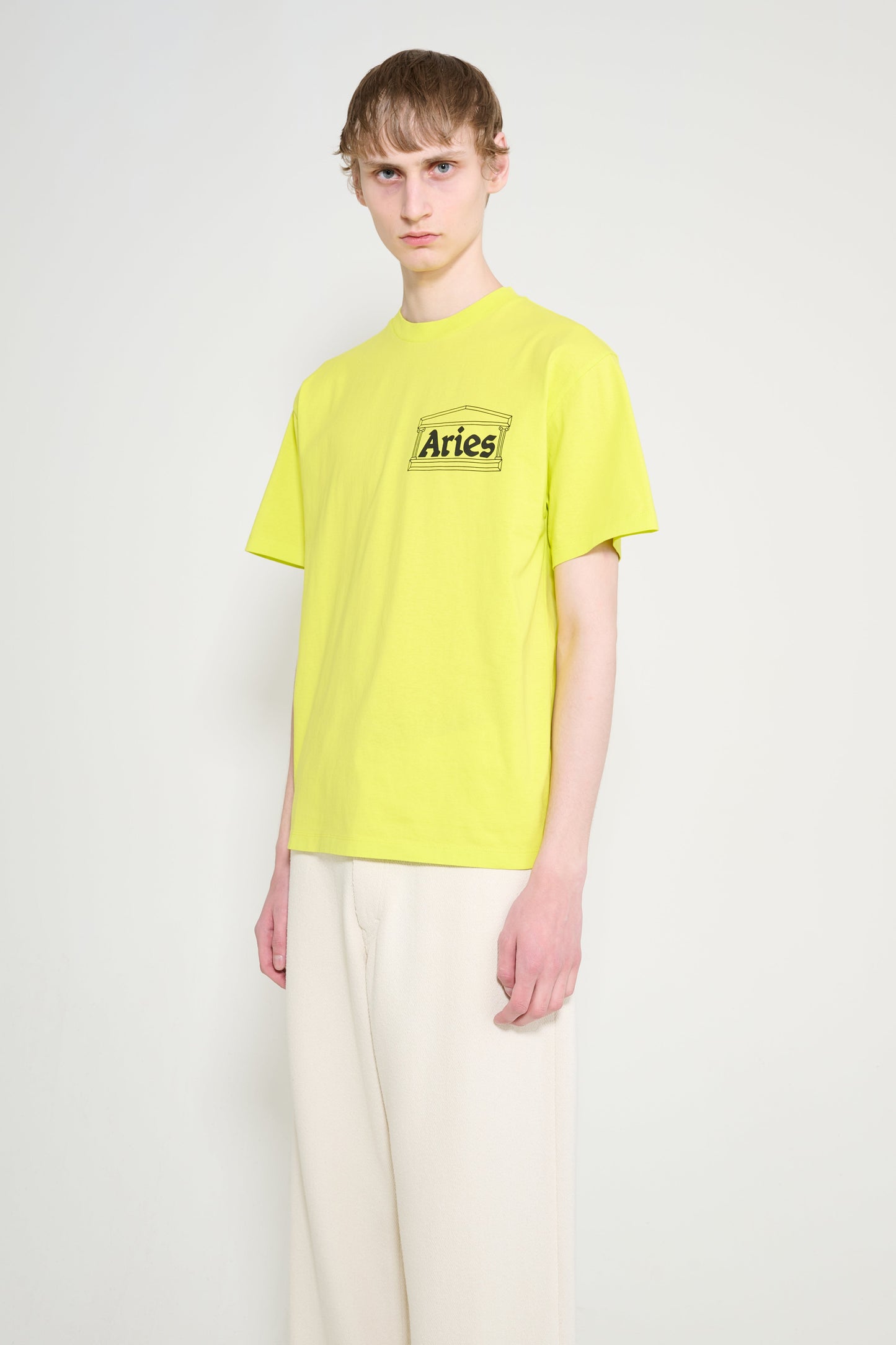 Aries Temple Short Sleeve Tee Sulphur