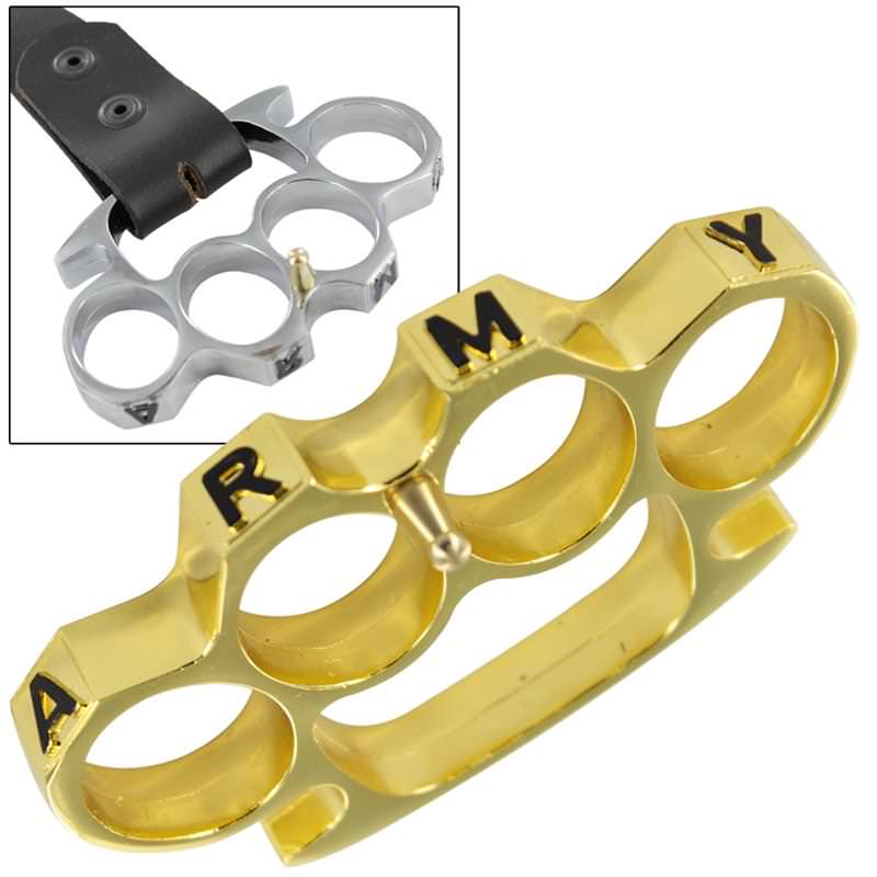 Army Strong Gold Knuckle Buckle - TOPHATTER'S ARMORY DEALS