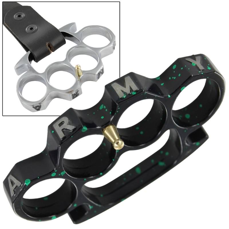 Army Strong Radioactive Splatter Knuckle Buckle - TOPHATTER'S ARMORY DEALS