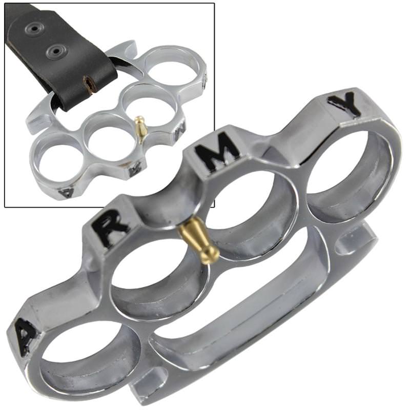 Army Strong Silver Knuckle Buckle - TOPHATTER'S ARMORY DEALS