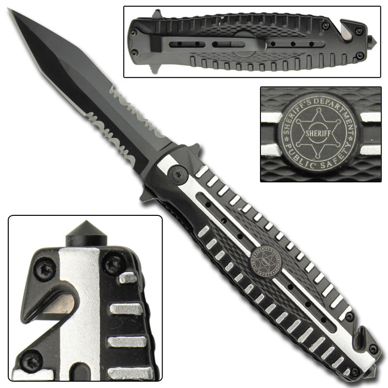 Arsenal Spring Assist Sheriff Tactical Rescue Police Knife